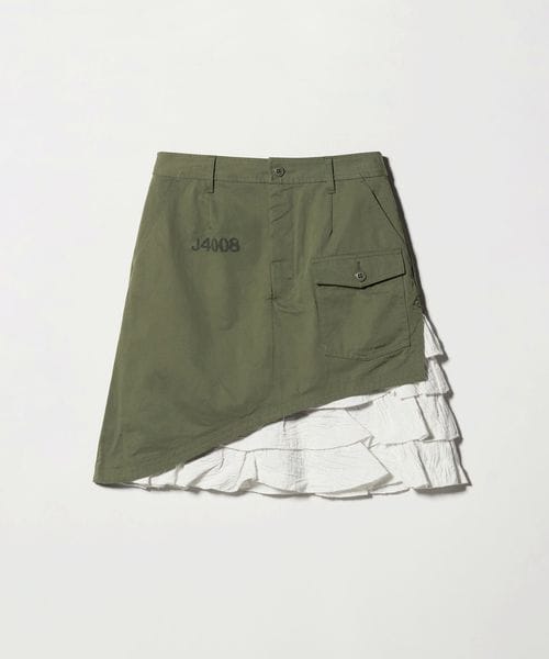 KOWGA/＜KOWGA＞ゼブラ フリル ミリタリー スカート/ミニ / ショート