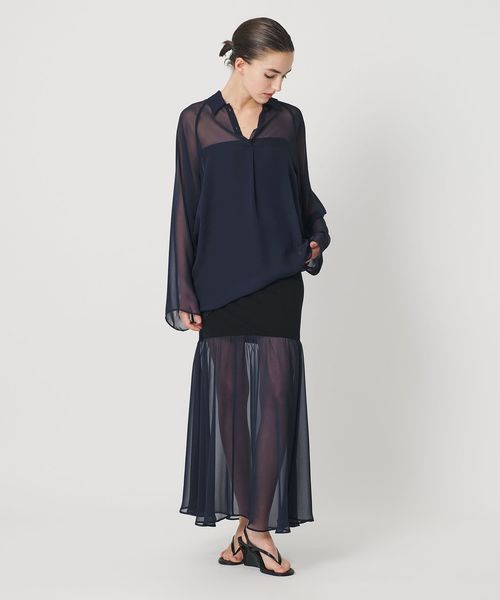 ATTISESSION/＜ATTISESSION＞ラグラン ポロカラーシャツ/シャツ / ブラウス