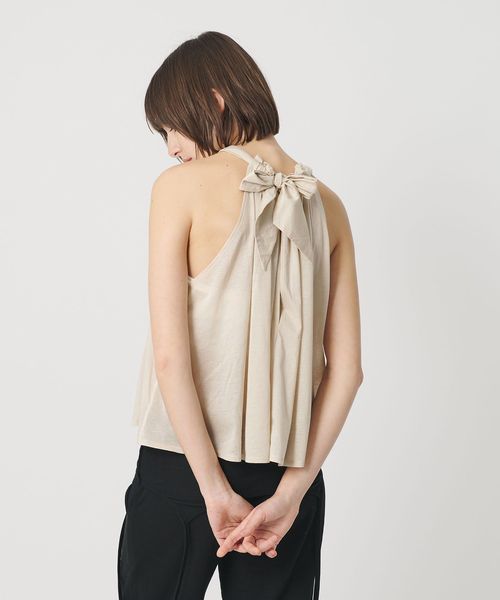 ATTISESSION/＜ATTISESSION＞シアージャージ ギャザー ホルターネックトップス/シャツ / ブラウス
