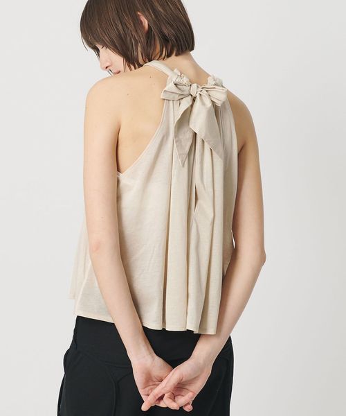 ATTISESSION/＜ATTISESSION＞シアージャージ ギャザー ホルターネックトップス/シャツ / ブラウス