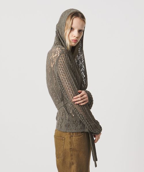 ATTISESSION/＜ATTISESSION＞フーディー ニット カーディガン/カーディガン / ボレロ