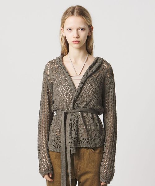 ATTISESSION/＜ATTISESSION＞フーディー ニット カーディガン/カーディガン / ボレロ