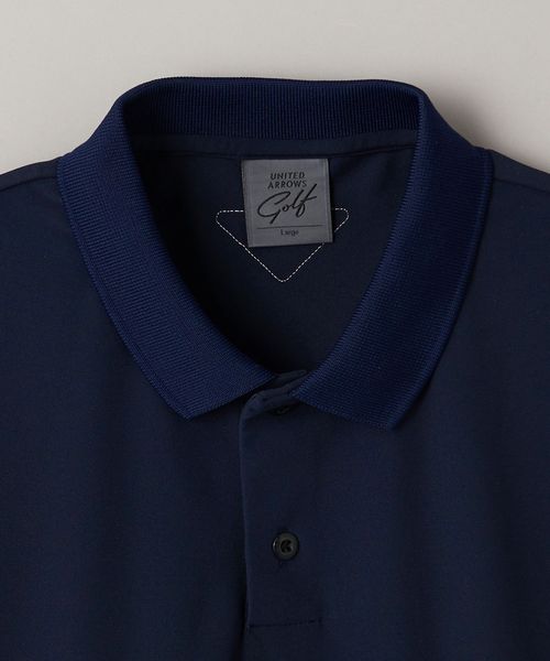 UNITED ARROWS Golf ホワイトポロシャツ　新品未使用 メンズ ロゴ モックネック ポロシャツ