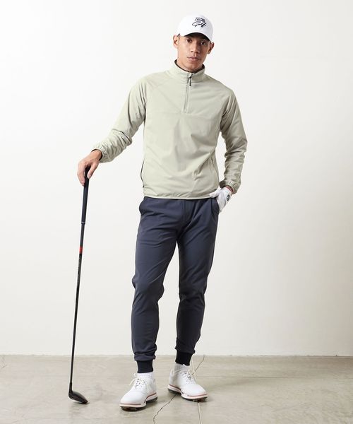 メンズ AIRSHUT ハーフジップ プルオーバー ―撥水・防風・透湿・横  