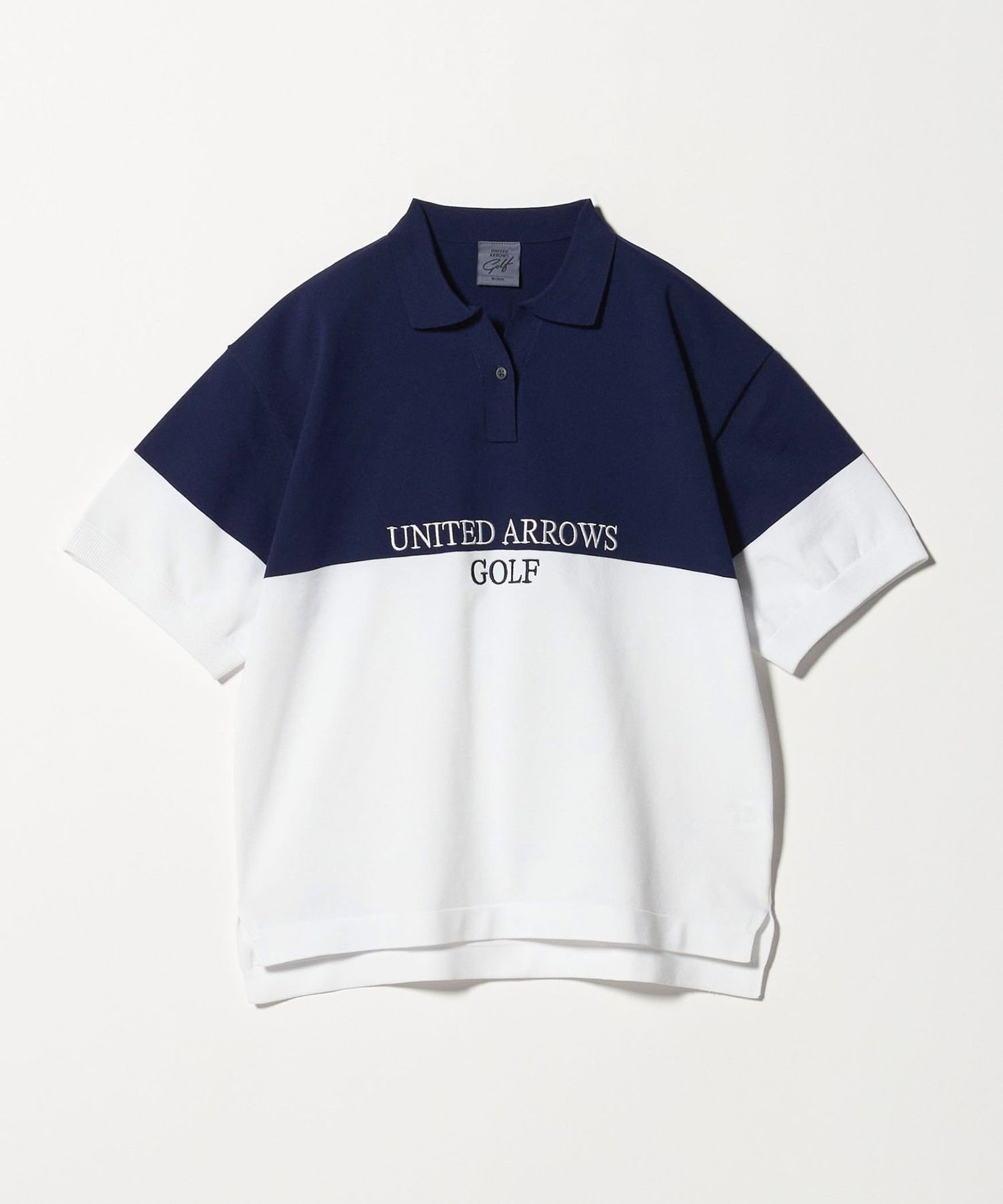 UNITED ARROWS - united arrows golf POLO 日本製 ポロシャツ 機能素材 ウィメンズ プレーティング ニットポロシャツ