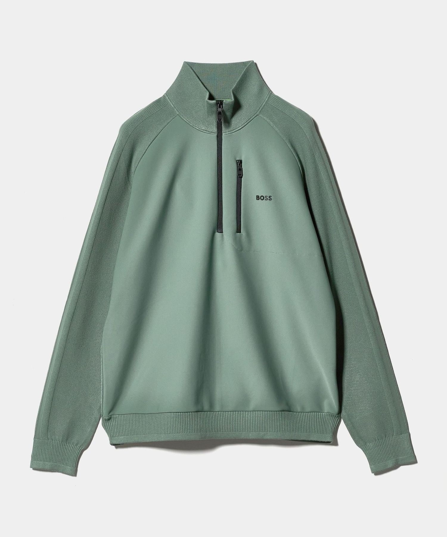 BOSS＞ クウォータージップ プルオーバー