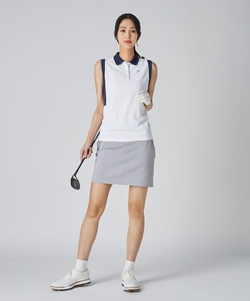 UNITED ARROWS GOLF ノースリーブ ポロシャツ　総柄 UNITED ARROWS GOLF ノースリーブ ポロシャツ 総柄Ω