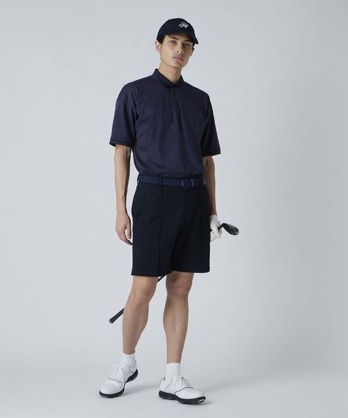 【新品】UNITED ARROWS GOLF／ポロシャツ ウィメンズ パイピング モックネック ポロシャツ（ポロシャツ