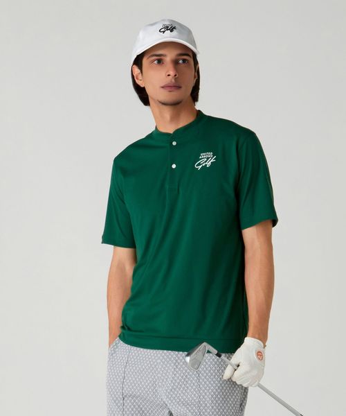 UNITED ARROWS GOLF ハイネックゴルフシャツ メンズ ヘンリーネック シャツ