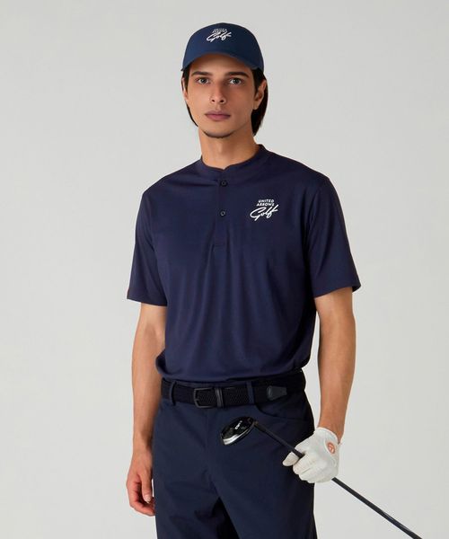 UNITED ARROWS GOLF ハイネックゴルフシャツ メンズ ヘンリーネック シャツ