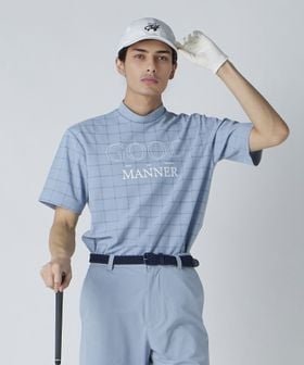 UNITED ARROWS GOLF/メンズ ジャガード モックネック シャツ/ポロシャツ