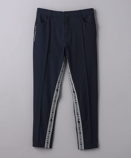 メンズ ロゴテープパンツーストレッチ 接触冷感ー