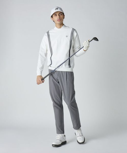 UNIFIED ARROWS GOLF クルーネックスウェットライトグレー メンズ ライン クルーネック ニット