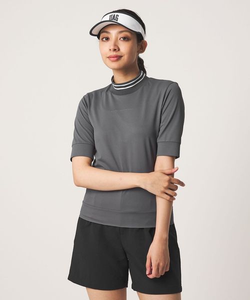 UNITED ARROWS GOLF/ウィメンズ ライン モックネック シャツ UV 吸水速乾/Tシャツ / カットソー