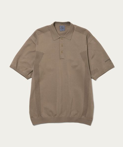 UNITED ARROWS GOLF/メンズ スポーティ ニットポロシャツ/ポロシャツ