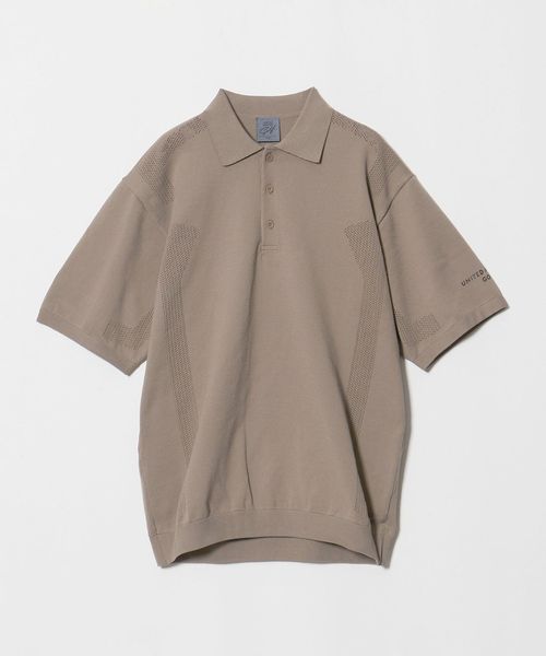 UNITED ARROWS GOLF/メンズ スポーティ ニットポロシャツ/ポロシャツ