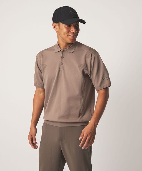 UNITED ARROWS GOLF/メンズ スポーティ ニットポロシャツ/ポロシャツ
