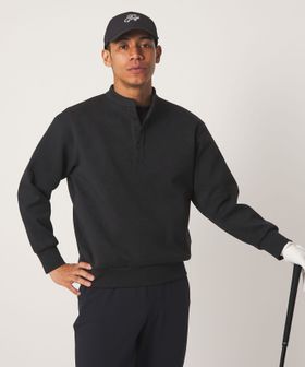 UNITED ARROWS GOLF/メンズ スタンドネック エンボス スウェットプルオーバー/スウェット / パーカー