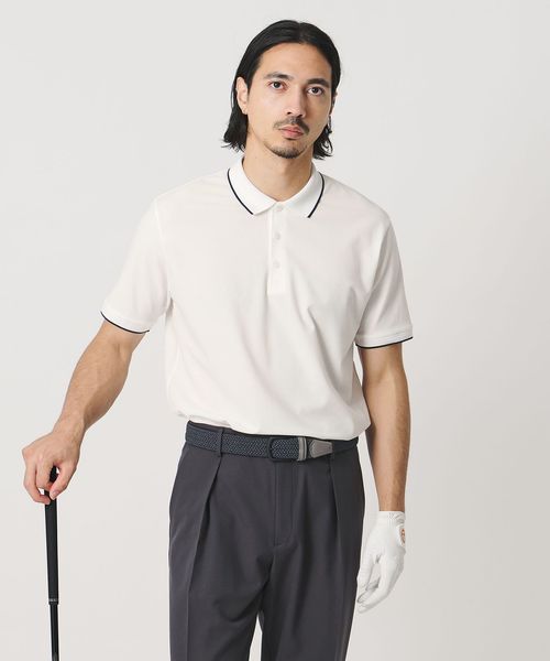UNITED ARROWS GOLF/メンズ カノコ ライン ポロシャツ ヨコストレッチ/ポロシャツ