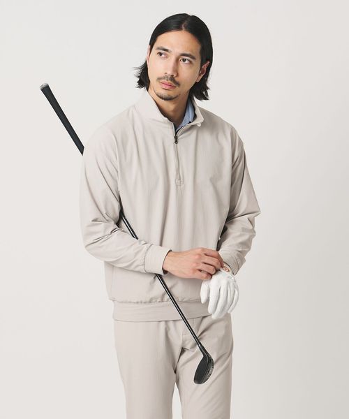 UNITED ARROWS GOLF/メンズ ストームフリース クウォータージップ プルオーバー ２WAYストレッチ 撥水 透湿/その他トップス