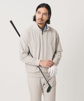 UNITED ARROWS GOLF/メンズ ストームフリース クウォータージップ プルオーバー ２WAYストレッチ 撥水 透湿/その他トップス