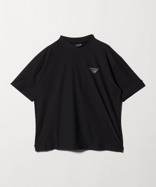 UNITED ARROWS GOLF/メンズ エンボス モックネック シャツ 吸水速乾 UV/ポロシャツ