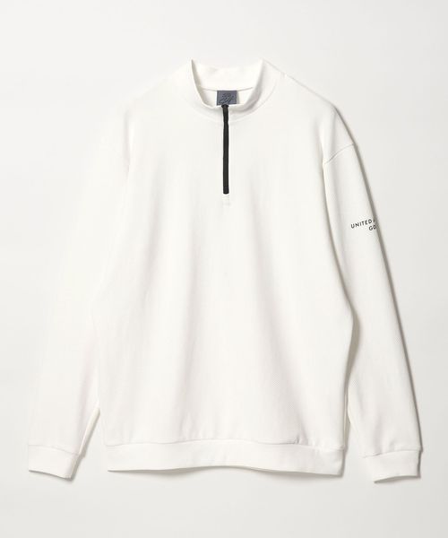 UNITED ARROWS GOLF/ダブルピケ クウォータージップ プルオーバー 吸水速乾 /Tシャツ / カットソー