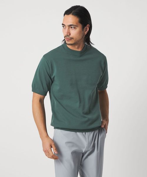 UNITED ARROWS GOLF/メンズ ハイゲージ ショートスリーブ モックネック ニット /ニット / セーター