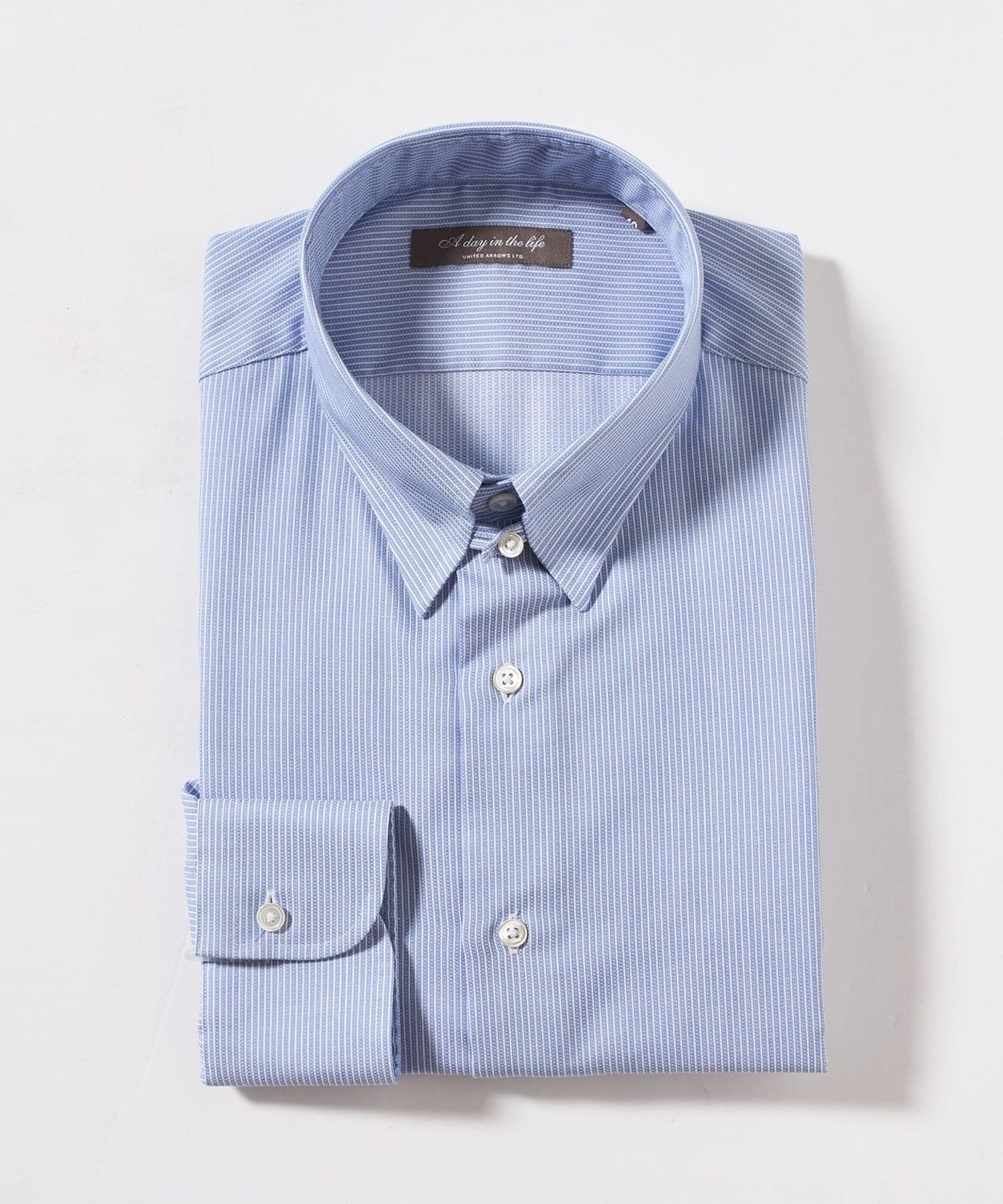 UNITED ARROWS／タブカラーシャツ／オルタネートストライプ／41 オルタネイトストライプ タブカラーシャツ―イージーケア―＜A DAY