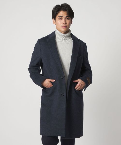 A DAY IN THE LIFE/カシミヤブレンド ビーバー チェックチェスターコート＜A DAY IN THE LIFE＞/チェスターコート
