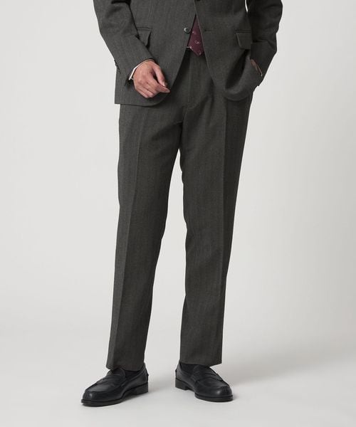 A DAY IN THE LIFE/ヘリンボーン ミルド ノープリーツスラックス―セットアップ対応―＜A DAY IN THE LIFE＞/セットアップ パンツ