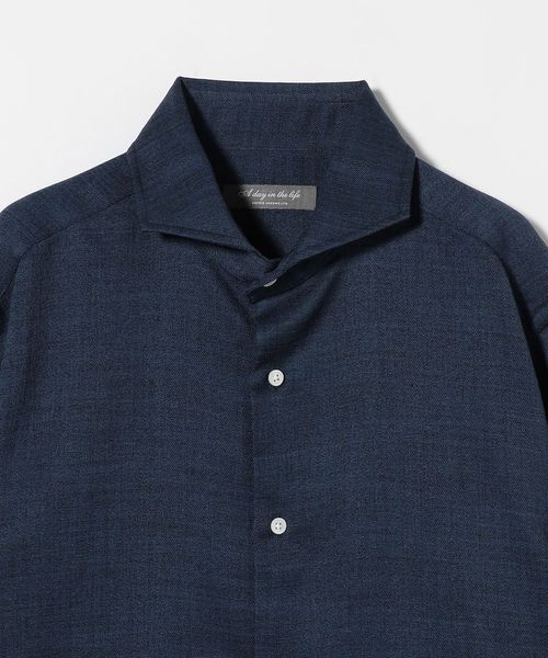 SLOANE ネイビー・カーキ ストライプ ポロシャツ L