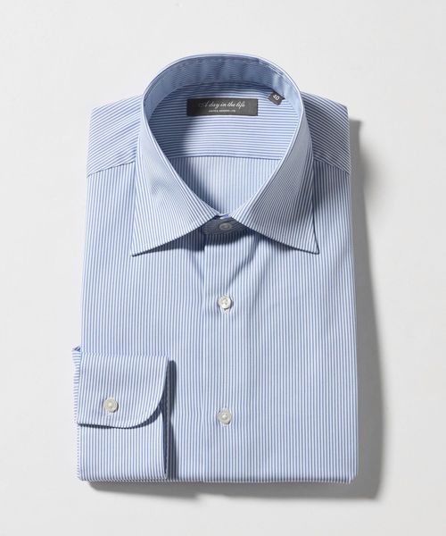 A DAY IN THE LIFE/ツイル ストライイプ セミワイドカラーシャツ―イージーケア―＜A DAY IN THE LIFE＞/シャツ / ブラウス