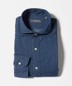 A DAY IN THE LIFE/インディゴ ツイル カッタウェイカラーシャツ＜A DAY IN THE LIFE＞/シャツ / ブラウス