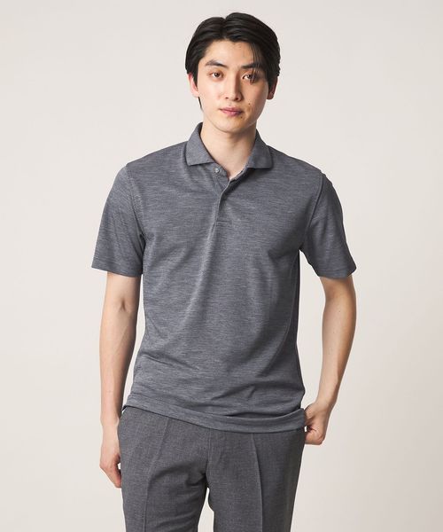 A DAY IN THE LIFE/メランジ カノコ ワイドカラー ポロシャツ―吸水速乾―＜A DAY IN THE LIFE＞/ポロシャツ