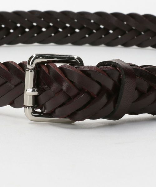 25mm UNITED ARROWS 濃茶 M 牛革 12,980円 ベルト レザーメッシュベルト 25＜A DAY IN THE LIFE＞