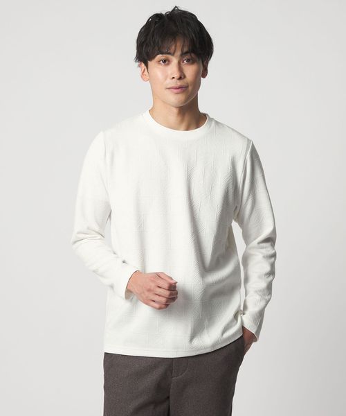 A DAY IN THE LIFE/バウンシー タイル ジャガードカットソー＜A DAY IN THE LIFE＞/Tシャツ / カットソー