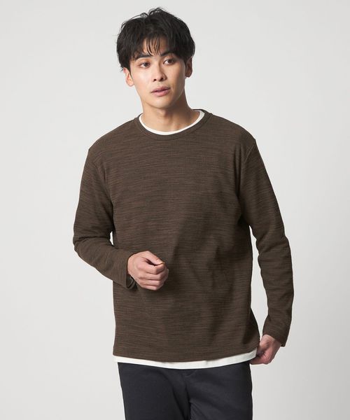 A DAY IN THE LIFE/ドビーワッフル レイヤード カットソー＜A DAY IN THE LIFE＞/Tシャツ / カットソー