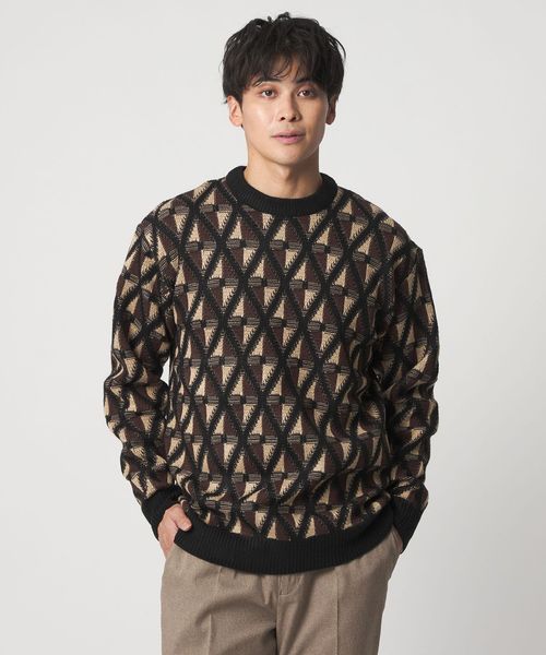 A DAY IN THE LIFE/アブストラクト パターン ニット―ウォッシャブル―＜A DAY IN THE LIFE＞/ニット / セーター