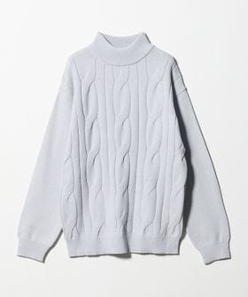 A DAY IN THE LIFE/ビッグ ケーブル モックネックニット―ウォッシャブル―＜A DAY IN THE LIFE＞/ニット / セーター