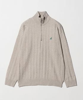 A DAY IN THE LIFE/【別注】 ＜KANGOL＞ハイゲージ ケーブル ハーフジップニット―マシンウォッシャブル―＜A DAY IN THE LIFE＞/ニット / セーター