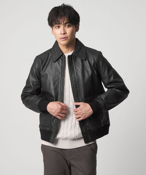 A DAY IN THE LIFE/シープレザー フライト ブルゾン＜A DAY IN THE LIFE＞/その他コート / ブルゾン