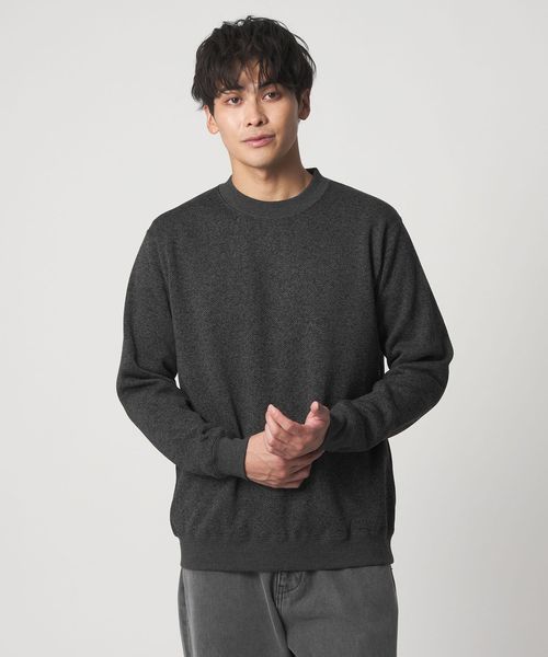 A DAY IN THE LIFE/ニットフリース ヘリンボーンプリント スウェット＜A DAY IN THE LIFE＞/スウェット / パーカー