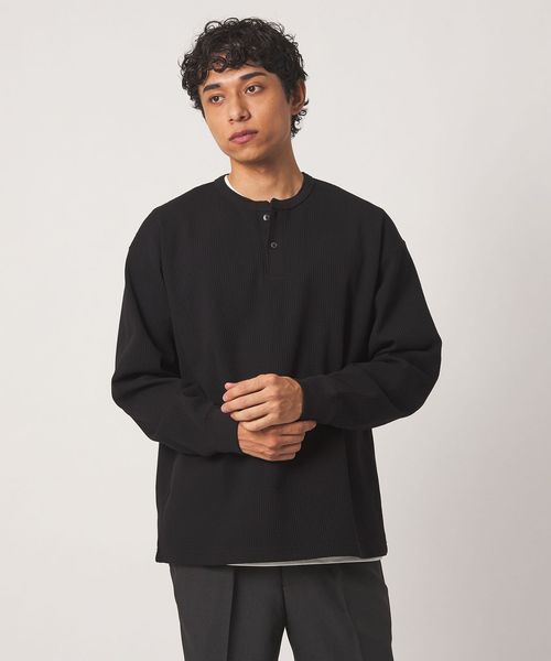 A DAY IN THE LIFE/クリアワッフル ワイド ヘンリーネックカットソー＜A DAY IN THE LIFE＞/Tシャツ / カットソー