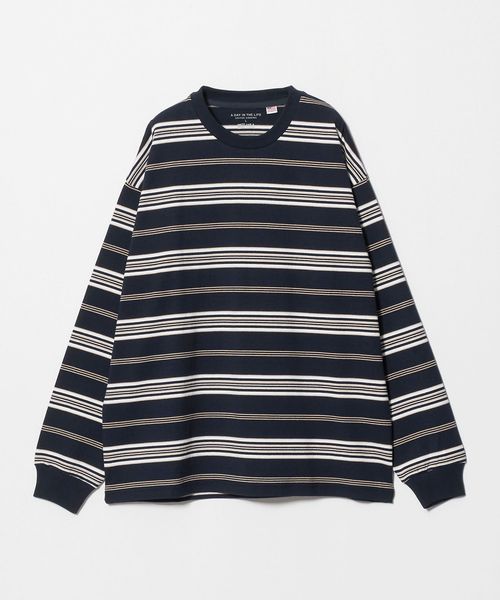 A DAY IN THE LIFE/USAコットン ボーダー ワイドカットソー＜A DAY IN THE LIFE＞/Tシャツ / カットソー