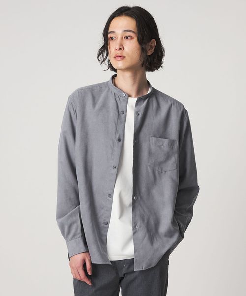 A DAY IN THE LIFE/スエードライク リラックス バンドカラーシャツ＜A DAY IN THE LIFE＞/シャツ / ブラウス