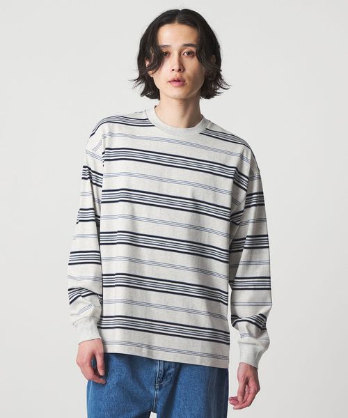 A DAY IN THE LIFE/USAコットン ボーダー リラックスカットソー＜A DAY IN THE LIFE＞/Tシャツ / カットソー