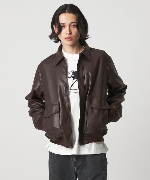 A DAY IN THE LIFE/レザーライク フライト ブルゾン＜A DAY IN THE LIFE＞/その他コート / ブルゾン