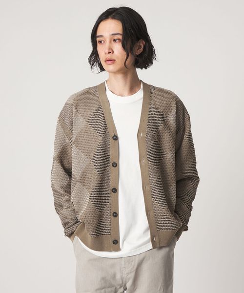 A DAY IN THE LIFE/アブストラクト パターン Vネックカーディガン―ウォッシャブル―＜A DAY IN THE LIFE＞/カーディガン / ボレロ