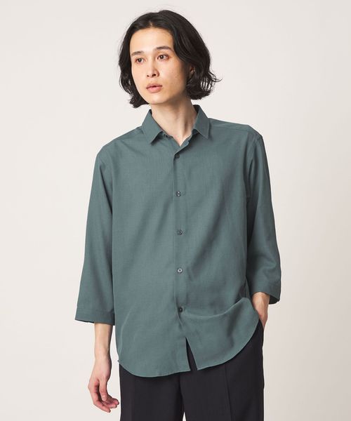 A DAY IN THE LIFE/リネンライク スラブ レギュラーカラー 7分袖シャツ―吸水速乾・通気性―＜A DAY IN THE LIFE＞/シャツ / ブラウス